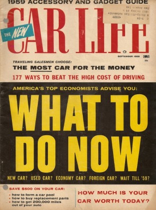 CAR LIFE 1958 SEPT - BUSINESSMEN, ACCESSORIES, ECONOMY*